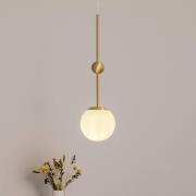 ALDEX Hänglampa Joel, mässing/vit, 1 lampa