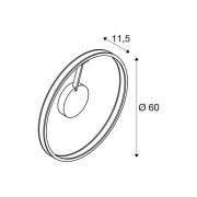 SLV LED-taklampa One, Ø 60 cm, svart, metall, CCT