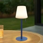 Lindby LED laddningsbar lampa Azalea blå aluminium CCT höjdjusterbar