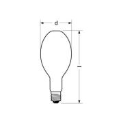 RADIUM metallhalogenidlampa E40 444 W HRI-E NSC/S/F opal