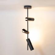 SIGMA Takspotlight Leda 3, antracit, 3 lampor, stål, höjd 76 cm
