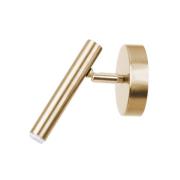 SIGMA Vägglampa Sopel, guld, 1 lampa, stål, G9, höjd 15 cm