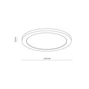 TK Lighting Aqua LED-panel, valnöt, Ø 42,5 cm, 36 W