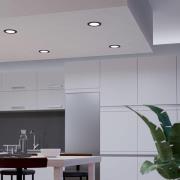 EGLO connect Smart LED-inbyggnadslampa Fueva 6-Z, svart, Ø12cm