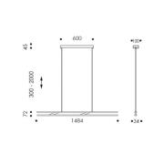 OLIGO LED-hänglampa Linto HA, vit/vit, metall, 927, dimbar