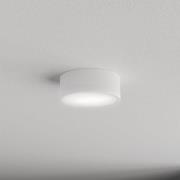 TEMAR LIGHTING Cleo 200 taklampa, vit, sensor, IP54, Ø 20 cm, metall