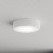TEMAR LIGHTING Cleo 300 taklampa, vit, sensor, IP54, Ø 30 cm, metall