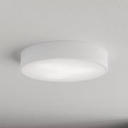 TEMAR LIGHTING Cleo 400 taklampa, vit, sensor, IP54, Ø 40 cm, metall