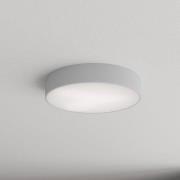 TEMAR LIGHTING Cleo 400 taklampa, grå, sensor, IP54, Ø 40 cm, metall