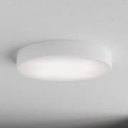 TEMAR LIGHTING Cleo 500 taklampa, vit, sensor, IP54, Ø 50 cm, metall