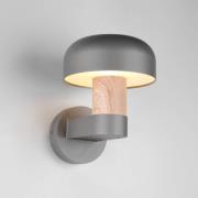 Trio Lighting Utomhusvägglampa Fraser, grå/träimitation, aluminium, IP...