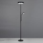 Reality Leuchten LED-golvlampa Palermo, svart matt, fjärrkontroll, min...