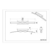 Reality Leuchten LED-taklampa Ginko, vit matt, metall, längd 79 cm