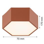 Argon LED-taklampa Libre, terrakottafärgad, stål, 3 000 K