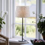 PR Home Bordslampa BASE ACANTHUS, vit/silverfärgad, 58 cm