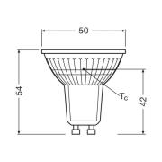 OSRAM LED-lampa PAR16 Reflektor GU10 3,4W 100° 2.700K