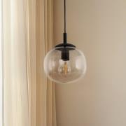 TK Lighting Vibe pendellampa, brunt-transparent glas, Ø 20 cm