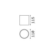 Ideallux Ideal Lux taklampa Gun, vit, aluminium, IP44, GU10