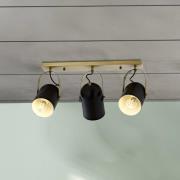 Avonni Esra taklampa, svart, längd 45 cm, metall, 3 lampor