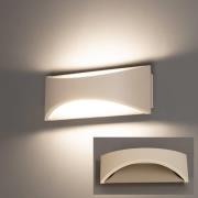 FISCHER & HONSEL LED-vägglampa Rio, gråbeige/sandfärgad, bredd 23 cm, ...