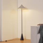 Lindby golvlampa Norvik, höjd 150 cm, svart/grå, metall