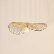 Lindby hänglampa Valdorin, beige, papper, längd 75 cm