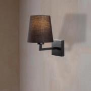Opviq Vägglampa Profil, svart, metall/tyg, höjd 30 cm