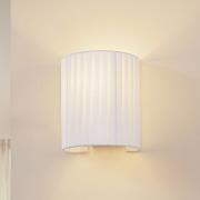 Lindby vägglampa Virelle, vit, textil, E27