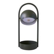 FRANDSEN LED-bordslampa med batteri Ball Portable, olivgrön, stål
