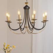 Lucea Ljuskrona Ferra, antik mässing, 8 lampor