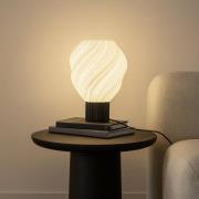 Lindby bordslampa Nuvia, höjd 39,1 cm, vit, 3D-tryck