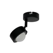 Lindby strålkastare Jyla, svart, lins, 4.200 K, Ø 8 cm, GX53