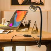 Lindby skruvklämlampa Jyla, svart, 2.700 K, GX53