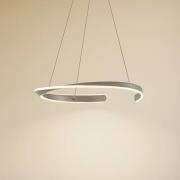 Lucande LED-hänglampa Eloura, silver, Ø58 cm, metall, CCT