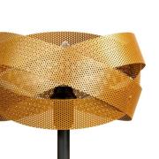 Domiluce Bordslampa Tornado, svart/guld, metall, Ø 26 cm, E14