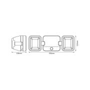 OSRAM LED-utomhusstrålare DOUBLE, svart 2 lampor, batteri