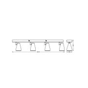 OSRAM takspotlight PEAR, vit, 4 lampor, GU10-LED 2 700 K