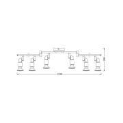 OSRAM takspotlight, silver, metall 6 lampor GU10-LED 2 700 K