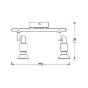 OSRAM takspotlight, silver, metall 2 lampor GU10-LED 2 700 K