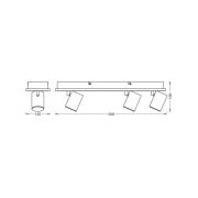 OSRAM LED-takspotlight MARS CLICK-SELECT, 3 spots, svart