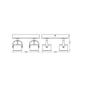 OSRAM LED-taklampa JUPITER PLATE, 4 lampor, silvermetall