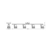 OSRAM takspotlights CORK, vit, 4 spotlights, GU10-LED, 927, dimbar
