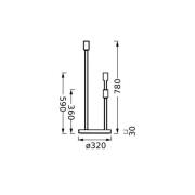OSRAM golvlampa DECOR STICK, beige, höjd 78 cm, 3 lampor