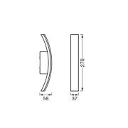OSRAM LED-utomhusvägglampa ENDURA STYLE BOW, mörkgrå, 27 cm