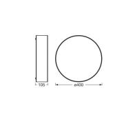 OSRAM taklampa ORBIS PARIS, beige, Ø 40 cm, textil, E27