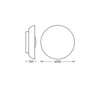 OSRAM taklampa ORBIS Milan, svart Ø 31 cm metall/glas