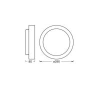 OSRAM taklampa ORBIS MADRID, nickel, Ø 29 cm, metall/glas