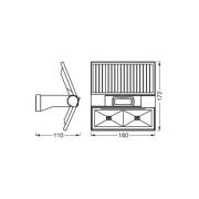 OSRAM LED-solcellslampa ENDURA STYLE DOUBLE, sensor grafit