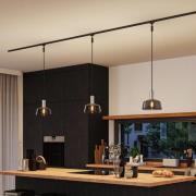 Paulmann URail lampskärm Neila 2Easy, Ø 23 cm, rökfärgat glas