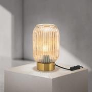 ORION Bordslampa Carneval, bärnsten, glas, höjd 23,5 cm, E27